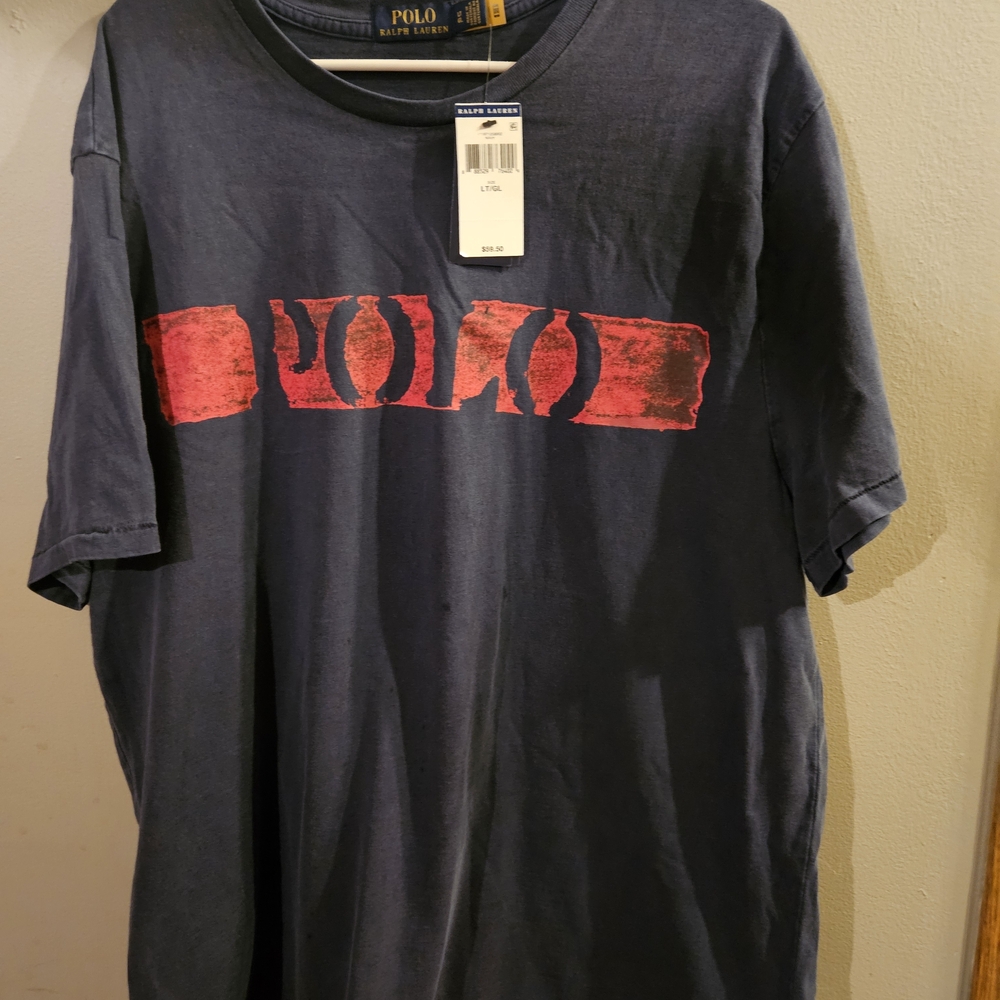 Ralph Lauren Dark Blue and Red Graphic Tee